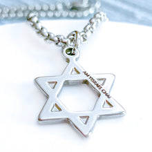 Load image into Gallery viewer, Engraved Star of David Necklace Am Yisrael Chai