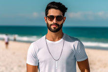 Load image into Gallery viewer, Personalized Name Bar Necklace with Leather Cord