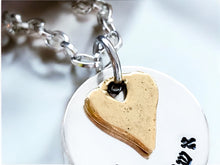 Load image into Gallery viewer, Eshet Chayil sterling silver necklace with golden heart