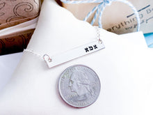 Load image into Gallery viewer, Hebrew Bar Necklace for Women Ima Mom Jewish jewelry Hebrew nameplate Judaica jewelry Gift for her Hebrew Israelite Necklace Hebrew Font