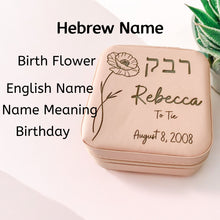 Load image into Gallery viewer, Personalized Hebrew Name Meaning Jewelry Box