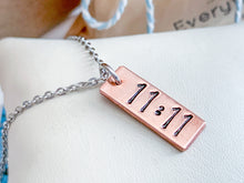 Load image into Gallery viewer, 11:11 Make a wish necklace - Metal Choice