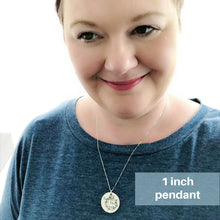 Load image into Gallery viewer, Gold Chai Hebrew Necklace, Round Pendant