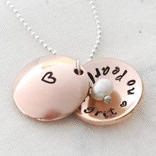 Load image into Gallery viewer, No Grit No Pearl, Copper Locket Necklace - Everything Beautiful Jewelry