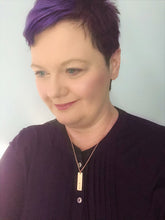 Load image into Gallery viewer, Men's Initial Name Copper Necklace, Custom Hammered Copper Rustic Pendant - Everything Beautiful Jewelry