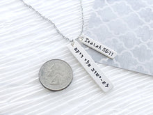 Load image into Gallery viewer, Isaiah 55 11 Sterling Silver Hebrew Necklace - Everything Beautiful Jewelry