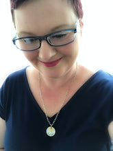 Load image into Gallery viewer, Eshet Chayil sterling silver necklace with golden heart - Everything Beautiful Jewelry