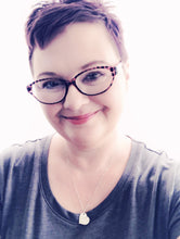 Load image into Gallery viewer, Ahavah Hebrew Heart Necklace with Birthstone - Everything Beautiful Jewelry