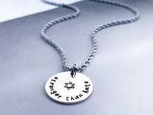 Load image into Gallery viewer, Stronger Than Hate Jewish Necklace, Sterling Silver - Everything Beautiful Jewelry