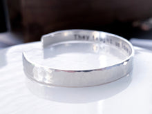 Load image into Gallery viewer, Personalized Hebrew Hammered Cuff Bracelet For Men or Women - Everything Beautiful Jewelry