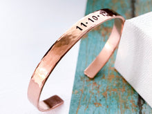 Load image into Gallery viewer, Personalized Hebrew Hammered Cuff Bracelet For Men or Women - Everything Beautiful Jewelry