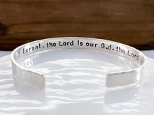 Load image into Gallery viewer, Shema Israel, Deuteronomy 6, Hebrew Bracelet for Men or Women - Everything Beautiful Jewelry