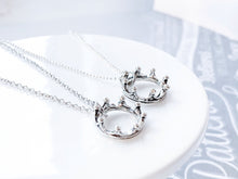 Load image into Gallery viewer, Silver Crown Necklace - Everything Beautiful Jewelry