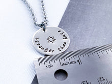 Load image into Gallery viewer, Stronger Than Hate Jewish Necklace, Sterling Silver - Everything Beautiful Jewelry