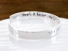 Load image into Gallery viewer, Shema Israel, Deuteronomy 6, Hebrew Bracelet for Men or Women - Everything Beautiful Jewelry