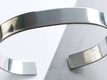 Load image into Gallery viewer, Men's Stainless Steel 3/8 Inch Minimalist Cuff Bracelet - Everything Beautiful Jewelry
