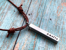 Load image into Gallery viewer, Men's Personalized Sliding Knot Leather Necklace - Everything Beautiful Jewelry
