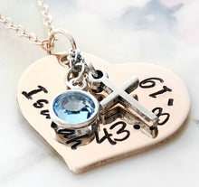 Load image into Gallery viewer, Scripture Necklace, 14K Rose Gold filled, Bible Verse - Everything Beautiful Jewelry