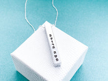 Load image into Gallery viewer, With the Help of Hashem Hebrew Bar Necklace - Everything Beautiful Jewelry