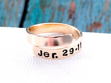 Load image into Gallery viewer, Scripture and Name Wrap Ring - Everything Beautiful Jewelry
