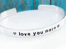 Load image into Gallery viewer, Love You More, Sterling Silver or Copper Bracelet - Everything Beautiful Jewelry