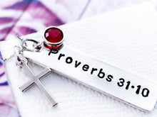 Load image into Gallery viewer, Proverbs 31 Necklace, More precious than rubies, Sterling Silver - Everything Beautiful Jewelry