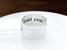 Load image into Gallery viewer, This Too Shall Pass Sterling Silver Hebrew Thick Large Ring - Everything Beautiful Jewelry