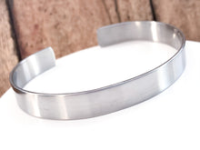 Load image into Gallery viewer, Men's Stainless Steel 3/8 Inch Minimalist Cuff Bracelet - Everything Beautiful Jewelry