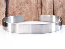 Load image into Gallery viewer, Men's Stainless Steel 3/8 Inch Minimalist Cuff Bracelet - Everything Beautiful Jewelry