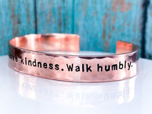 Load image into Gallery viewer, Do Justice Love Kindness Walk Humbly Bracelet Micah 6 Bible Verse - Everything Beautiful Jewelry