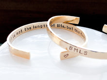 Load image into Gallery viewer, Personalized Bracelet Gift, Inside Engraving Words, Custom Cuff Bracelet - Everything Beautiful Jewelry