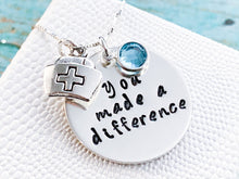 Load image into Gallery viewer, Retirement Gift for Women, You Made a Difference Necklace - Everything Beautiful Jewelry