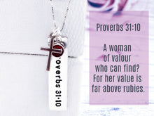 Load image into Gallery viewer, Proverbs 31 Necklace, More precious than rubies, Sterling Silver - Everything Beautiful Jewelry