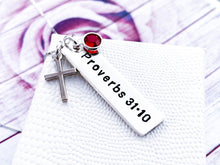 Load image into Gallery viewer, Proverbs 31 Necklace, More precious than rubies, Sterling Silver - Everything Beautiful Jewelry