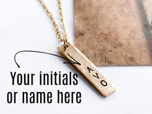 Load image into Gallery viewer, Men's or Women's Gold Necklace, Initial Custom Name Necklace - Everything Beautiful Jewelry