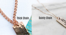 Load image into Gallery viewer, Personalized Hebrew Necklace, 14K Rose Gold Filled Pendant - Everything Beautiful Jewelry