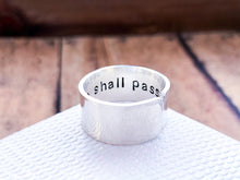 Load image into Gallery viewer, This Too Shall Pass Ring, Thick Sterling Band, for Men or Women - Everything Beautiful Jewelry