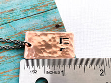 Load image into Gallery viewer, Chai Hammered Copper Hebrew Necklace - Everything Beautiful Jewelry