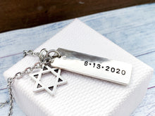 Load image into Gallery viewer, Star of David Necklace, Sterling silver Name Pendant - Everything Beautiful Jewelry
