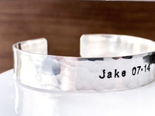 Load image into Gallery viewer, Personalized Sterling Silver Thick Cuff Bracelet - Everything Beautiful Jewelry
