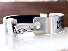 Load image into Gallery viewer, Sterling and Leather Bracelet for Men - Everything Beautiful Jewelry