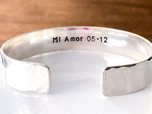 Load image into Gallery viewer, Personalized Sterling Silver Thick Cuff Bracelet - Everything Beautiful Jewelry