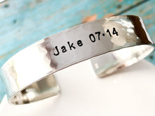 Load image into Gallery viewer, Personalized Sterling Silver Thick Cuff Bracelet - Everything Beautiful Jewelry