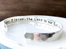 Load image into Gallery viewer, Shema Israel, Deuteronomy 6, Hebrew Bracelet for Men or Women - Everything Beautiful Jewelry