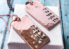 Load image into Gallery viewer, Ruth 1 16, Where you go I will go, Hammered Copper Pendant - Everything Beautiful Jewelry