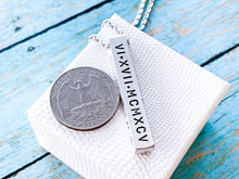 Load image into Gallery viewer, Personalized Sterling Silver Bar Necklace - Everything Beautiful Jewelry