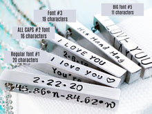 Load image into Gallery viewer, Personalized Four Sided Bar Necklace with Birthstones - Everything Beautiful Jewelry