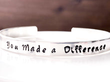 Load image into Gallery viewer, You made a difference Retirement gift women, Inspirational thank you - Everything Beautiful Jewelry