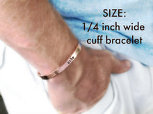 Load image into Gallery viewer, Hebrew name cuff bracelet, personalized Jewish bracelet, Women or Men - Everything Beautiful Jewelry
