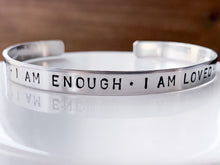 Load image into Gallery viewer, I am enough strong loved worthy bracelet for men - Everything Beautiful Jewelry